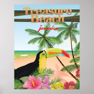 Treasure Beach  Jamaica travel poster