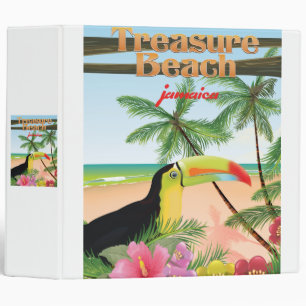 Treasure Beach  Jamaica travel poster Binder