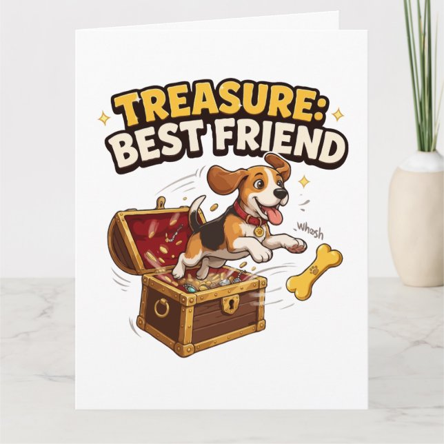 Treasure Best Friend Beagle Card (Front)