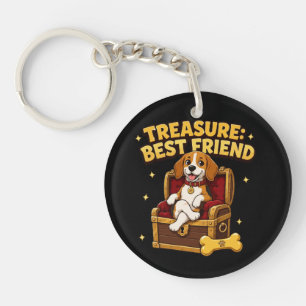 Treasure Best Friend Beagle Dog Keychain