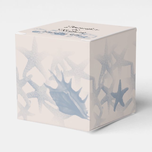 Treasure by the Sea Wedding Favor Box (Front Side)