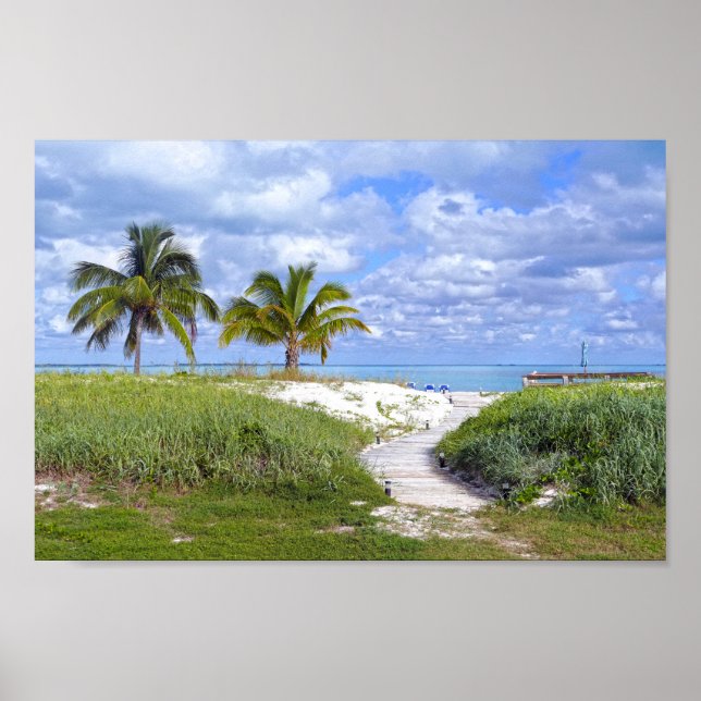 Treasure Cay Beach Boardwalk, Bahamas Poster (Front)