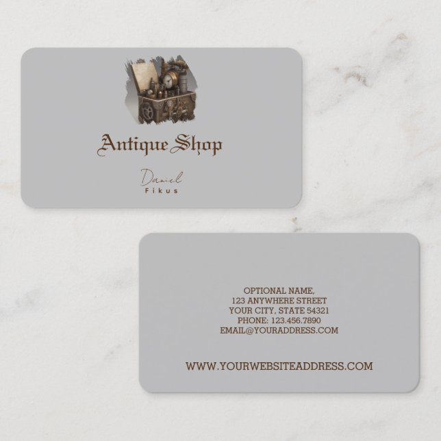Treasure chest gears Personalized Business Card (Front/Back)