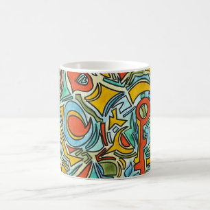 Treasure Chest-Hand Painted Abstract Art Coffee Mug