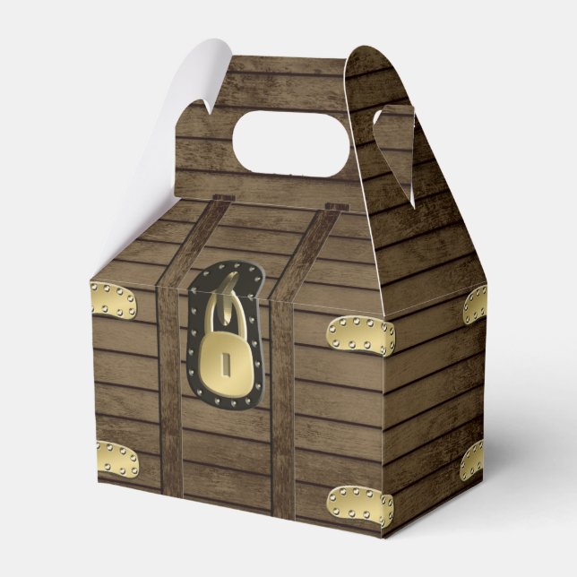 Treasure Chest Pirate Birthday Favor Box (Back Side)