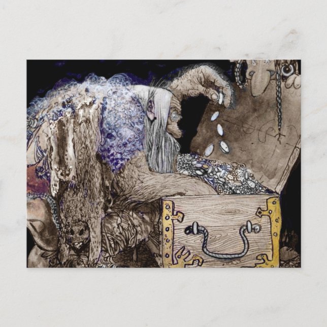 Treasure Chest Troll Postcard (Front)