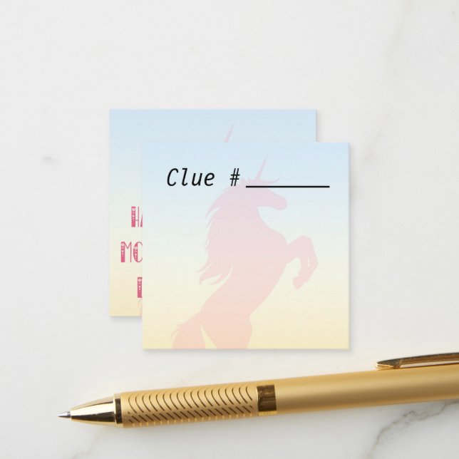 Treasure Hunt Clue Cartes pour la fête des mères (Devant/Arrière en situation)