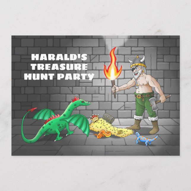 Treasure Hunt Party Birthday Invitation (Front)