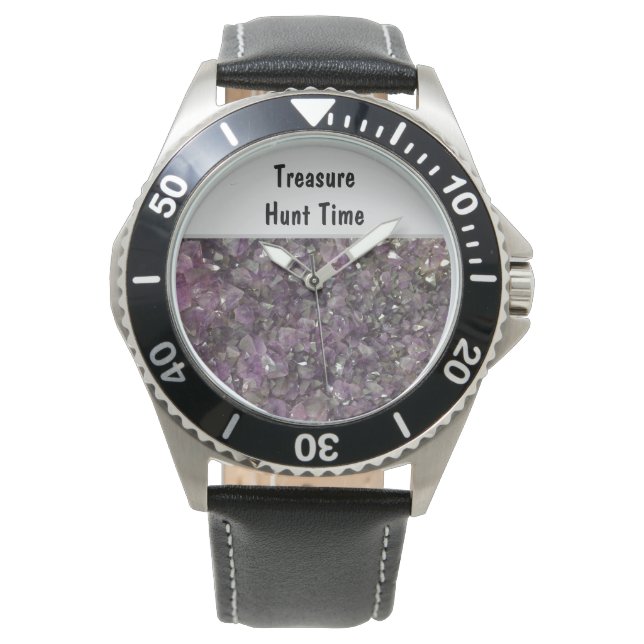 Treasure Hunt Time Avid Rock Collector Rockhound Watch (Front)