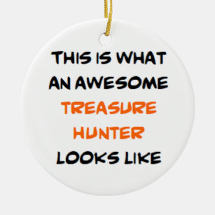 treasure hunter, awesome ceramic ornament
