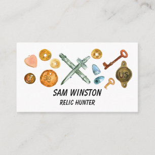 Treasure Hunter Metal Detecting Military Relics Business Card