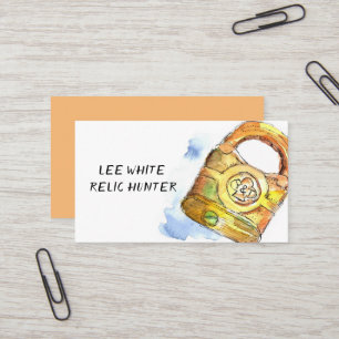 Treasure Hunter Metal Detecting Relics Locks Business Card