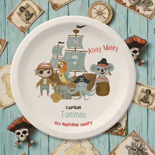 Treasure Hunters Pirate Birthday Paper Plate