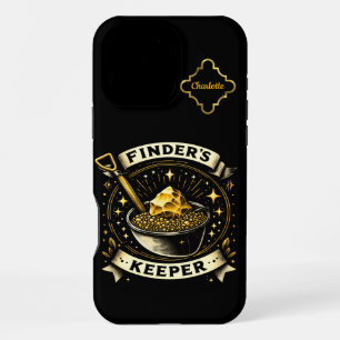 Treasure hunting design featuring gold and shovel iPhone 16 pro max case