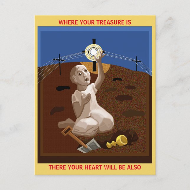 Treasure in a field postcard (Front)