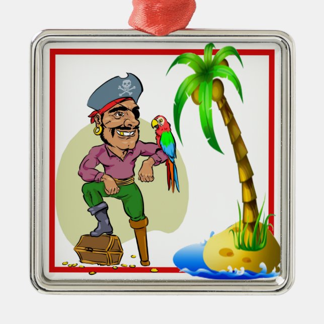 Treasure Island 3 Metal Ornament (Front)