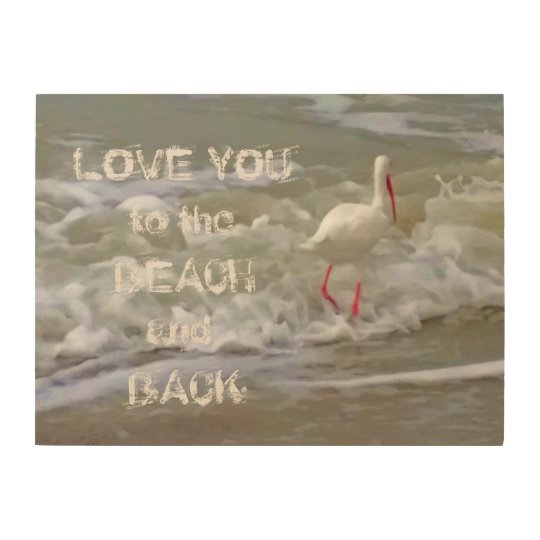 Treasure Island Beach Crane in the Surf Wood Wall Decor