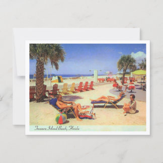 Treasure Island Beach FL 1970s Vintage Inspired Postcard