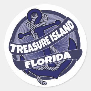 Treasure Island Florida ancres autocollants