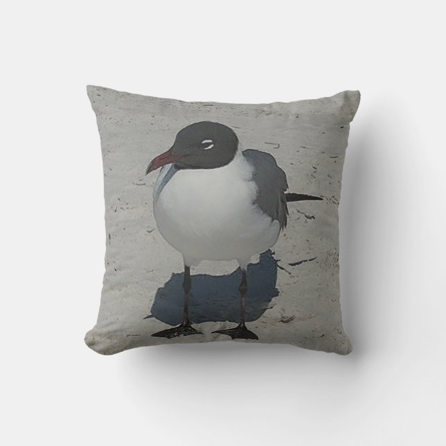 Treasure Island Florida Gull Throw Pillow (Front)