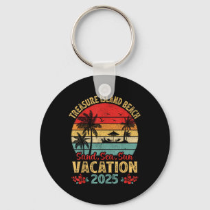 Treasure Island Florida Sand Sea Sun Vacation 2025 Keychain