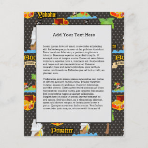 Treasure Island Palm Tree Pirate Flag Raiding Flyer