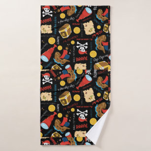 Treasure Island Party Pirate  Bath Towel Set