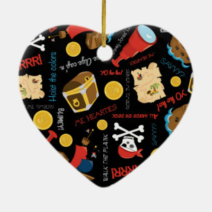 Treasure Island Party Pirate Ceramic Ornament