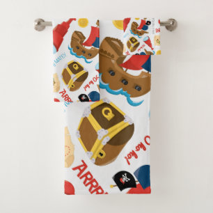 Treasure Island Party Pirates Bath Towel Set