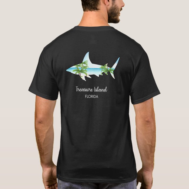 Treasure Island Souvenir Or Group Vacation T-Shirt (Back)