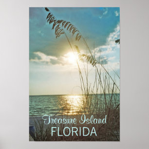 Treasure Island Sunset Print, Version B Poster