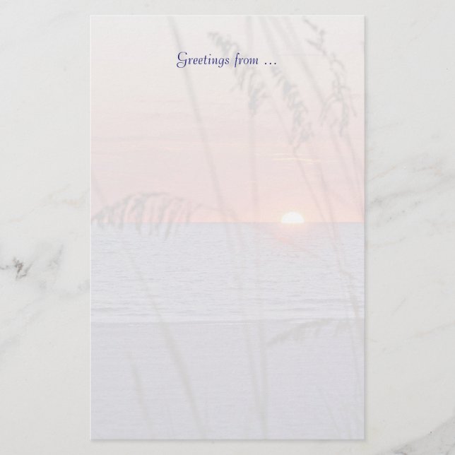 Treasure Island Sunset Stationery (Front)