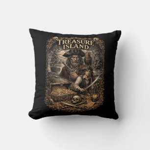 Treasure Island Throw Pillow