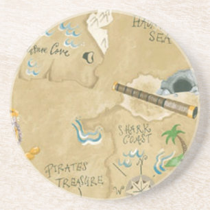 Treasure Map Coaster