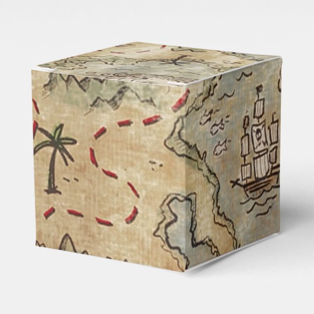 Treasure Map Favor Box (Front Side)