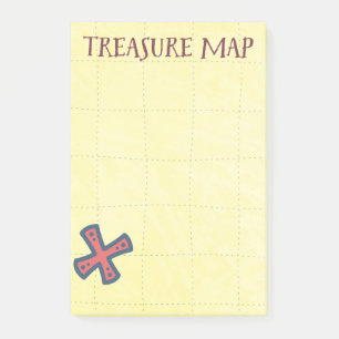 Treasure Map Pirate Booty Post-it Notes