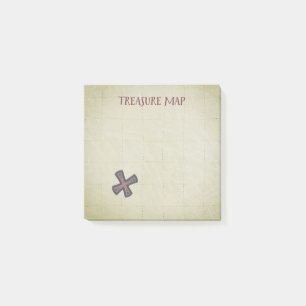 Treasure Map Pirate Booty X Marks the Spot Post-it Notes