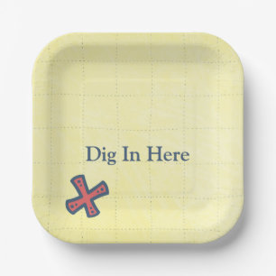 Treasure Map Pirate Party X Marks the Spot Dig In Paper Plate