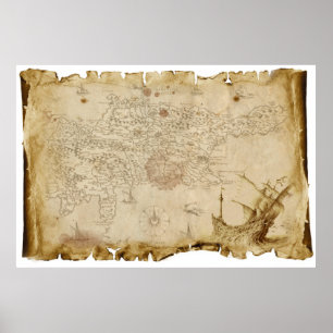 Treasure map poster