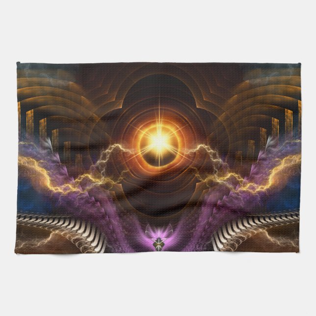 Treasure Of Night Fractal Art Kitchen Towel (Horizontal)