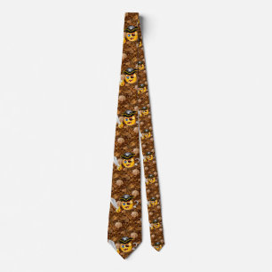 treasure pirate emoji mens neck tie menswear