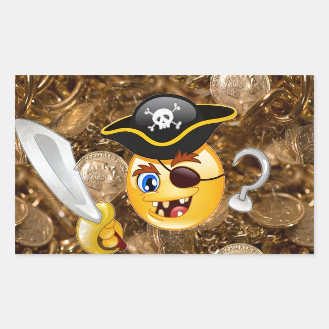 treasure pirate emoji sticker (Front)