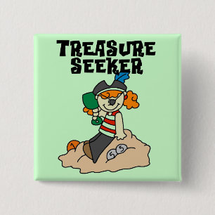 Treasure Seeker T-shirts and Gifts 2 Inch Square Button