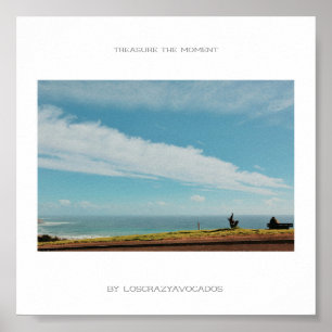 Treasure The Moment Man Bench Landscape Poster