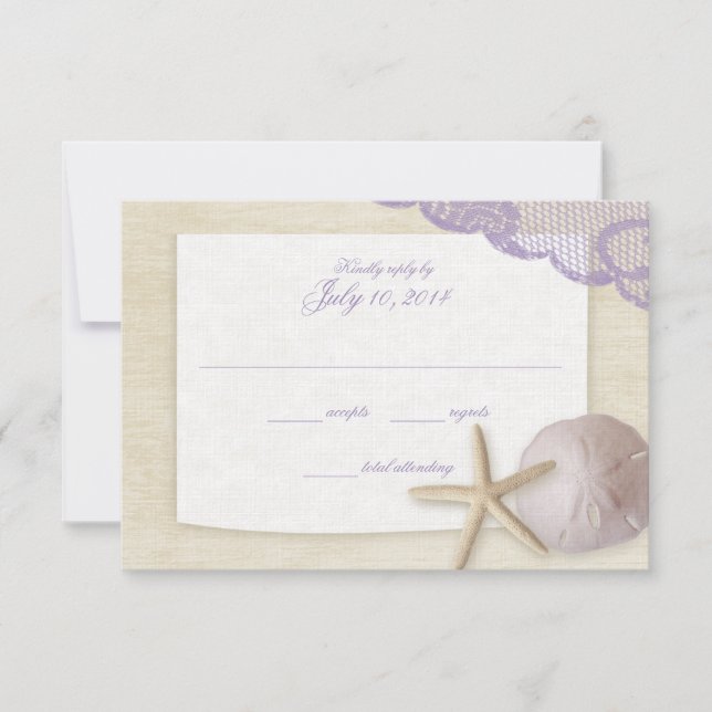 Treasured Beach Lavender Wedding Response (Front)