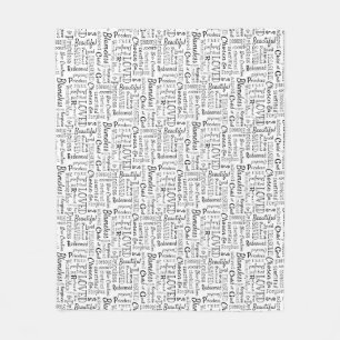 Treasured Christian Words of Affirmation Fleece Blanket