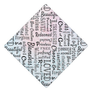 Treasured Christian Words of Affirmation Graduation Cap Topper