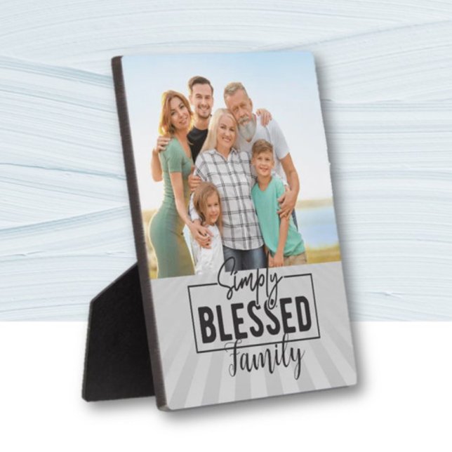 Treasured Gift!  Simply Blessed family photo Plaque (Creator Uploaded)