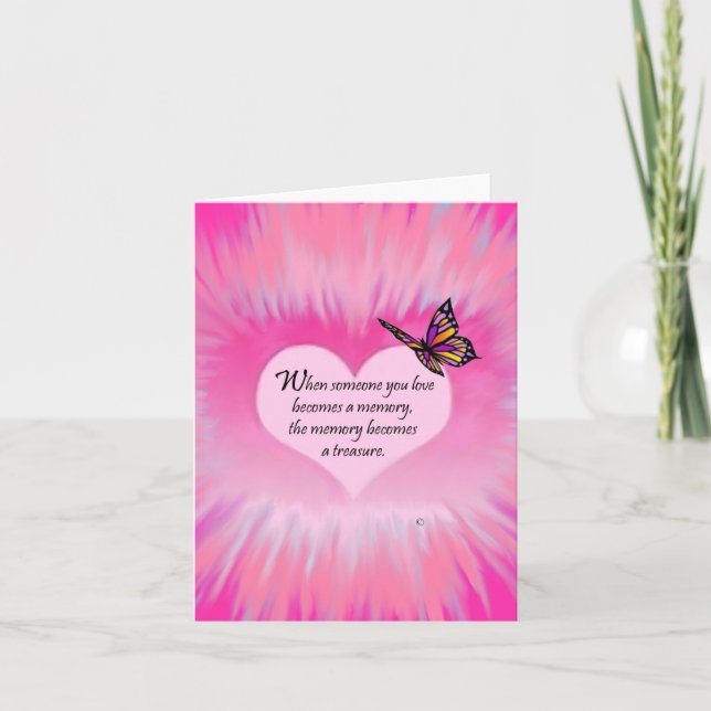 Treasured Memories Butterfly Poem Card (Front)