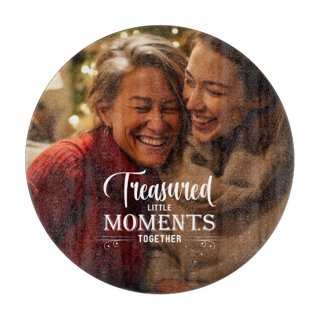Treasured Moments White Script Cutting Board (Front)